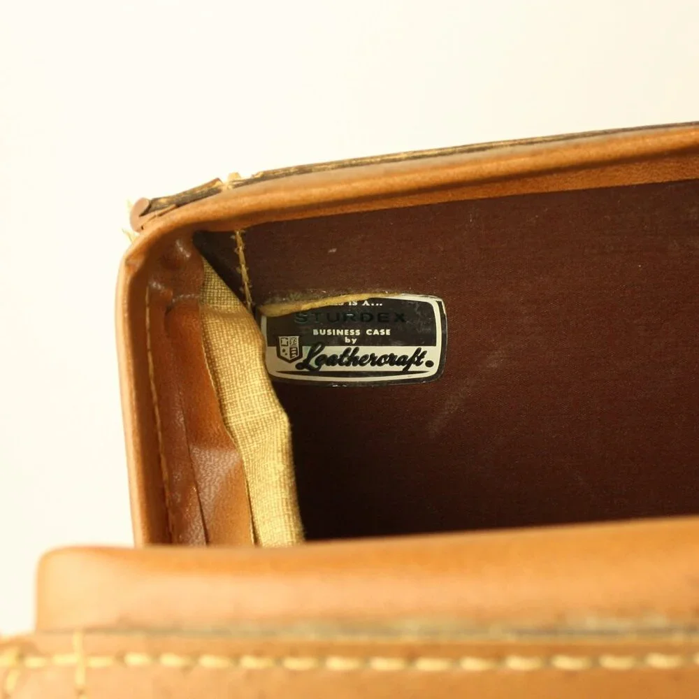 Sturdex Briefcase by Leathercraft Men's 3 Compartment Case